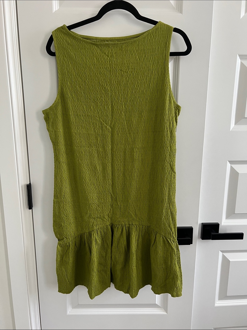 ASOS Olive Green Sleeveless Drop-Waist Dress